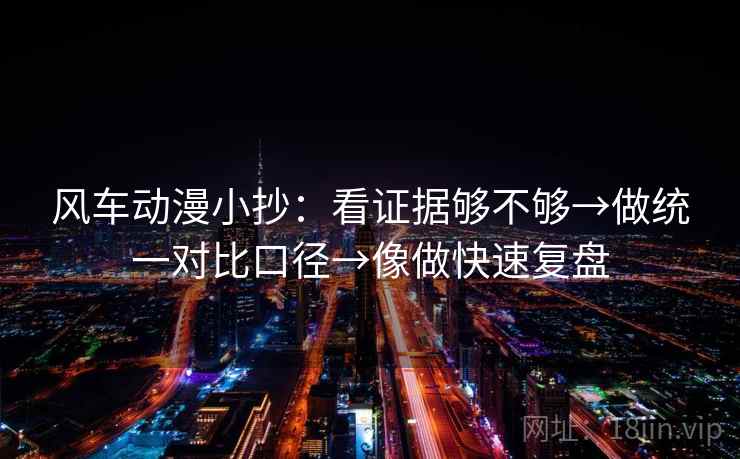 风车动漫小抄：看证据够不够→做统一对比口径→像做快速复盘