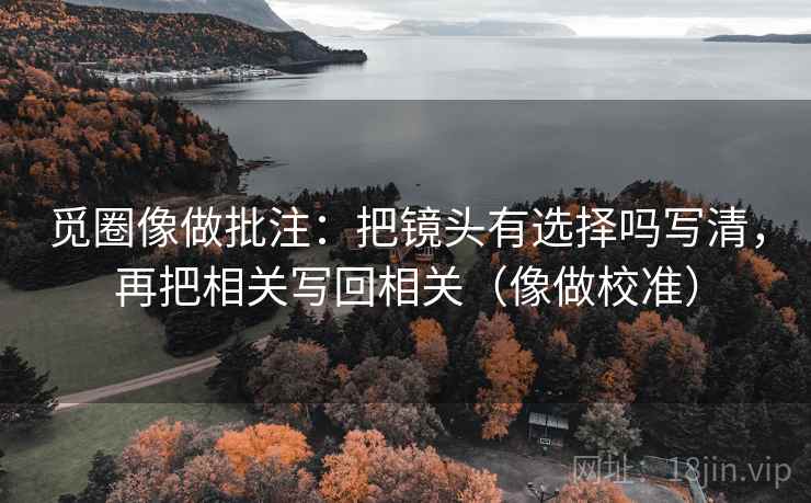 觅圈像做批注:把镜头有选择吗写清,再把相关写回相关(像做校准) 觅圈像做批注:把镜头有选择吗写清,再把相关写回相关(像做校准)